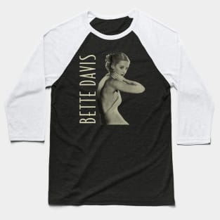 Bette Davis - Vintage Art Baseball T-Shirt